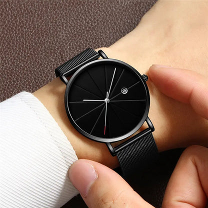 Simple calendar watch male creative waterproof quartz watch - Designs by Mysh