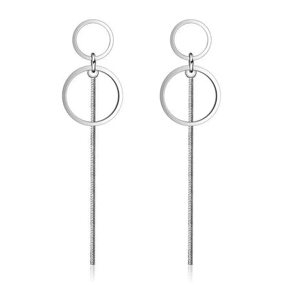 Simple pearl tassel sterling silver earrings Designs by Mysh