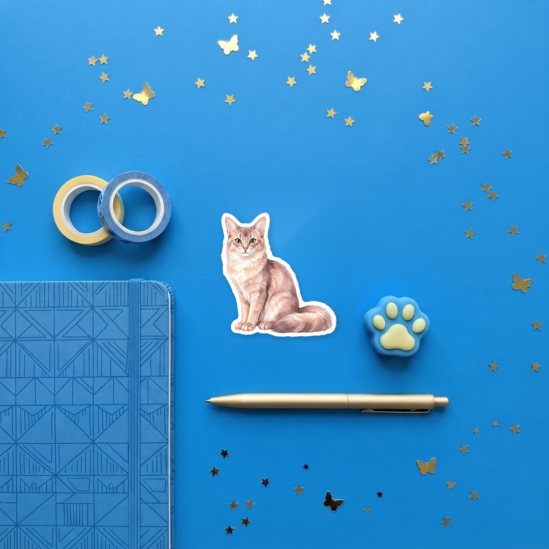 Somali Fawn watercolor magnet flat lay with stationery – Designs by Mysh