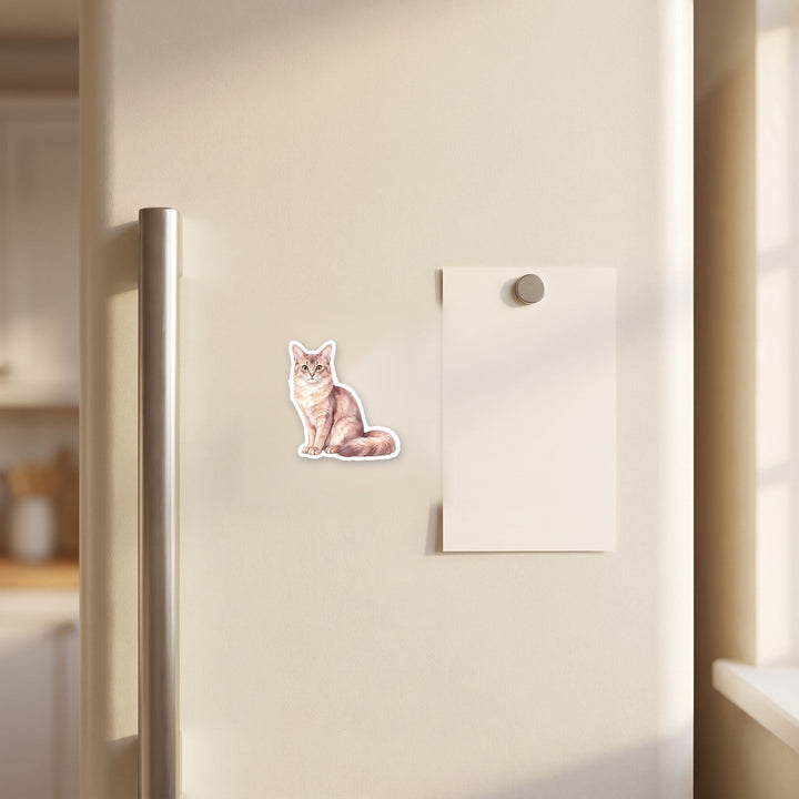 Somali Fawn watercolor magnet on a fridge – Designs by Mysh