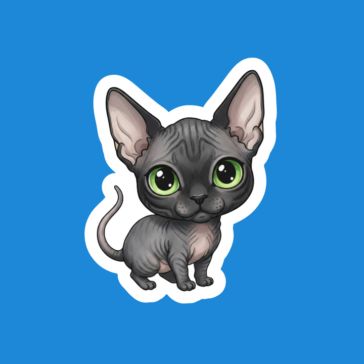 SphynxBlackandPinkSkinKawaii