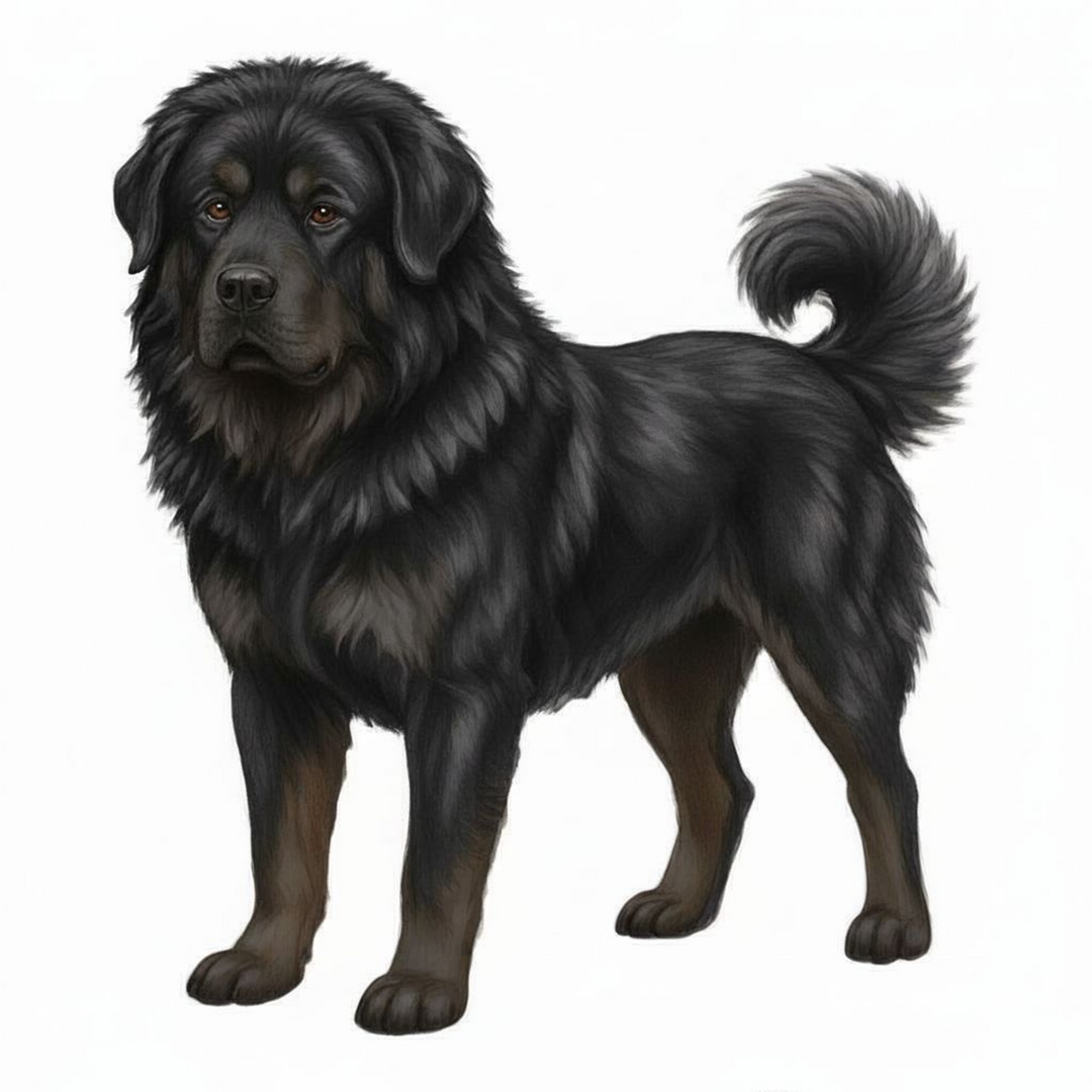 Tibetan Mastiff Vinyl Sticker | Kawaii Dog Art | Cute Fluffy Dog Lover Gift | 3” Matte Water-Resistant Vinyl | 8 Coat Variants - Designs by Mysh