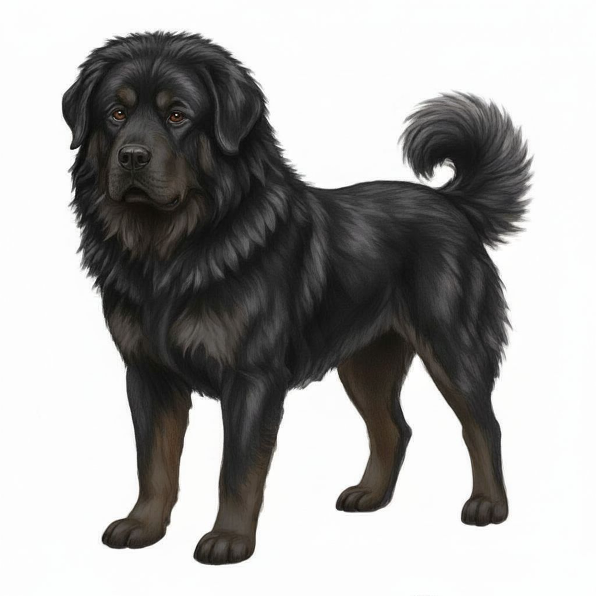 Tibetan Mastiff Vinyl Sticker | Kawaii Dog Art | Cute Fluffy Dog Lover Gift | 3” Matte Water-Resistant Vinyl | 8 Coat Variants - Designs by Mysh