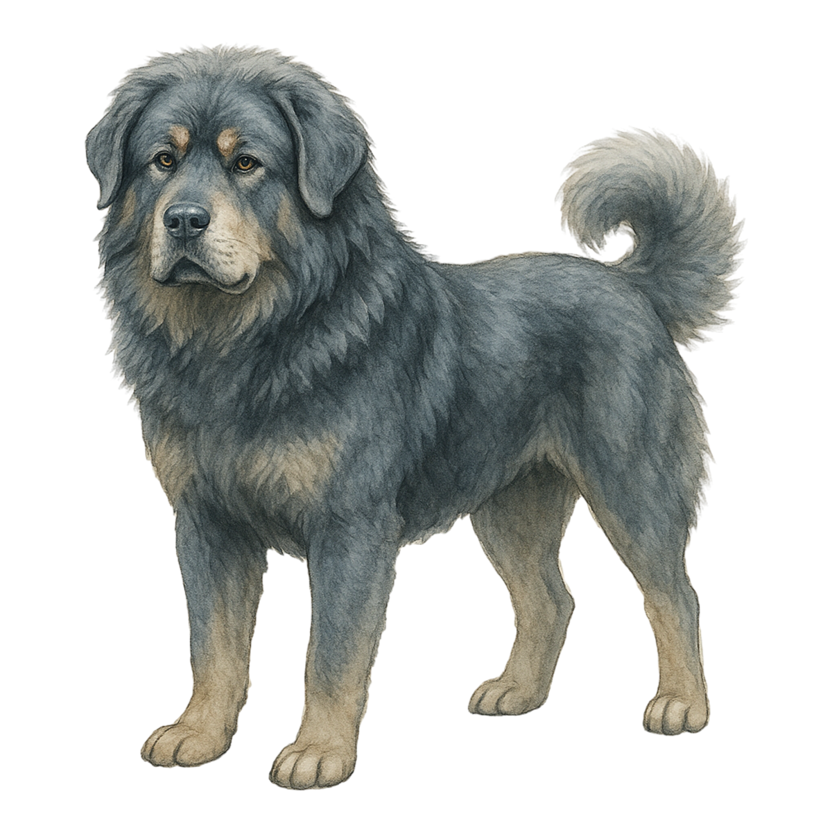 Tibetan Mastiff Vinyl Sticker | Kawaii Dog Art | Cute Fluffy Dog Lover Gift | 3” Matte Water-Resistant Vinyl | 8 Coat Variants - Designs by Mysh