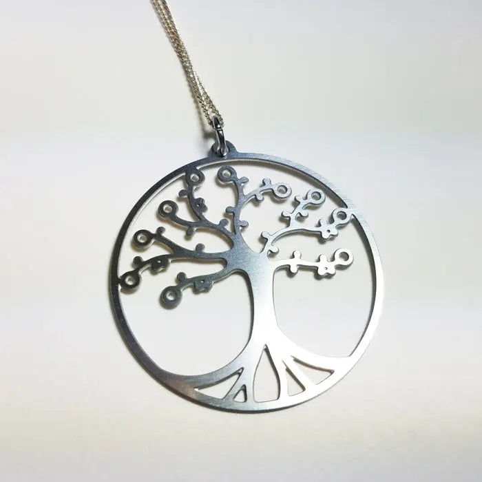 Tree of Life Pendant in cherry on leather cord GioGio Design