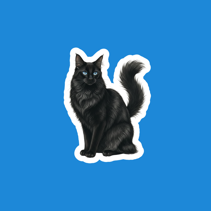 Turkish Angora Black Watercolor Artwork – Designs by Mysh