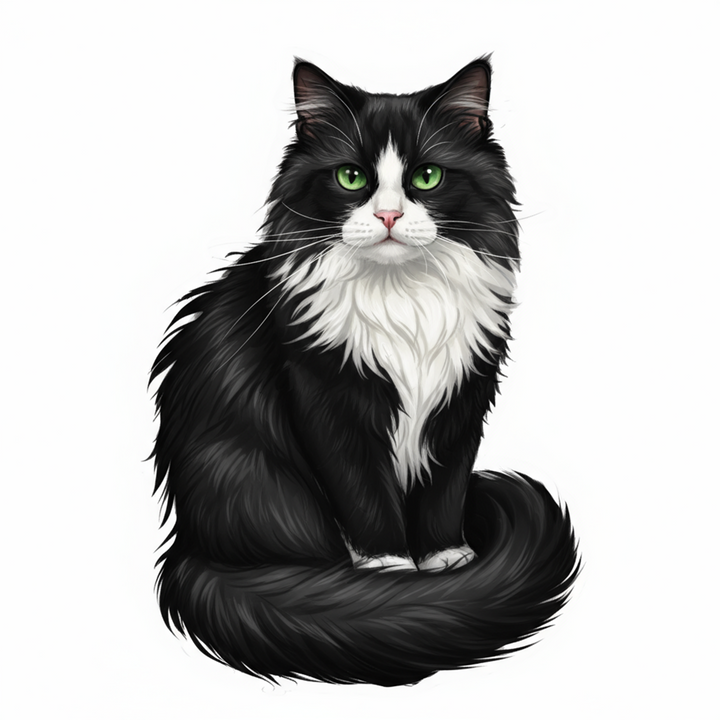 Tuxedo Cat Sticker Vinyl Decal, Cat Lover Gift, Waterproof Sticker for Laptop, Water Bottle, or Journal - Designs by Mysh