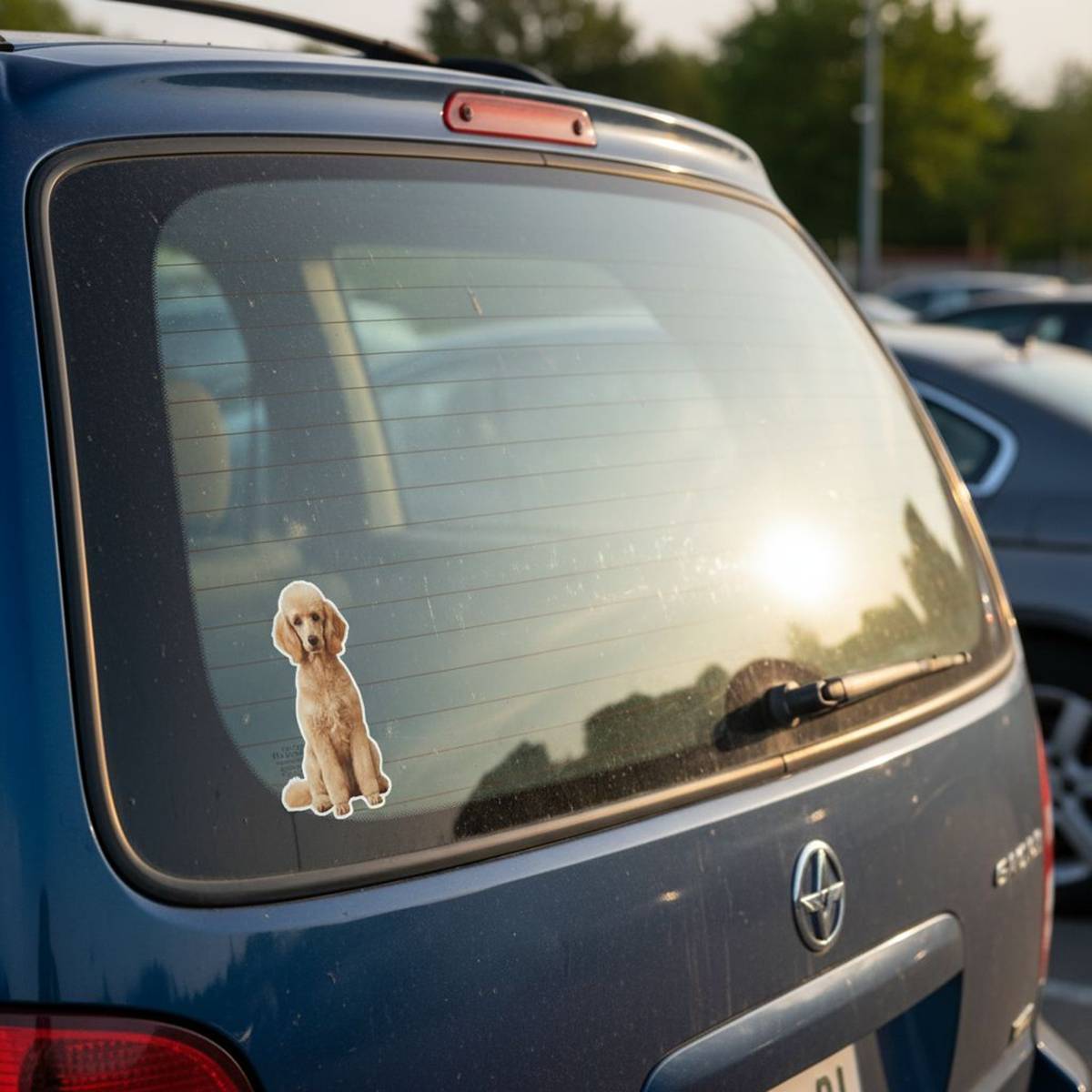 Poodle Sticker – Elegant Curly Pup (3") - Designs by Mysh