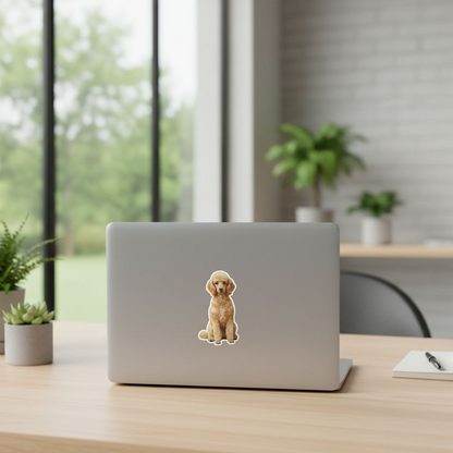Poodle Sticker – Elegant Curly Pup (3") - Designs by Mysh