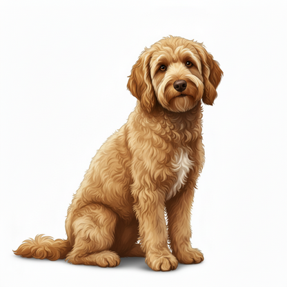 Labrador Doodle Watercolor Style