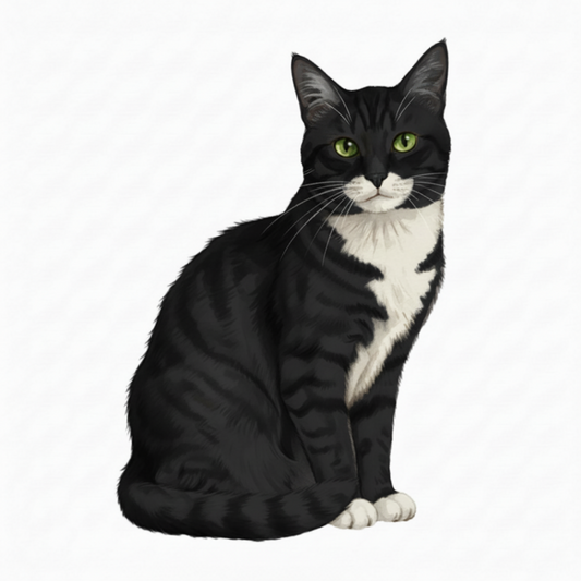 Tabby Cat Watercolor Style Vinyl Stickers