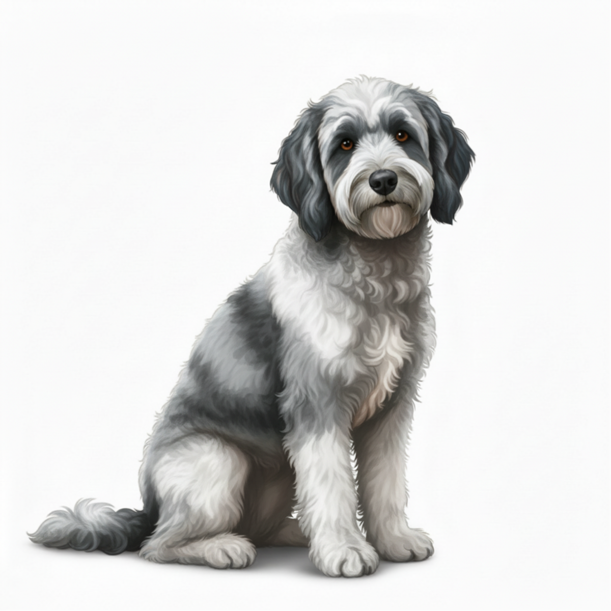 Labrador Doodle Watercolor Style