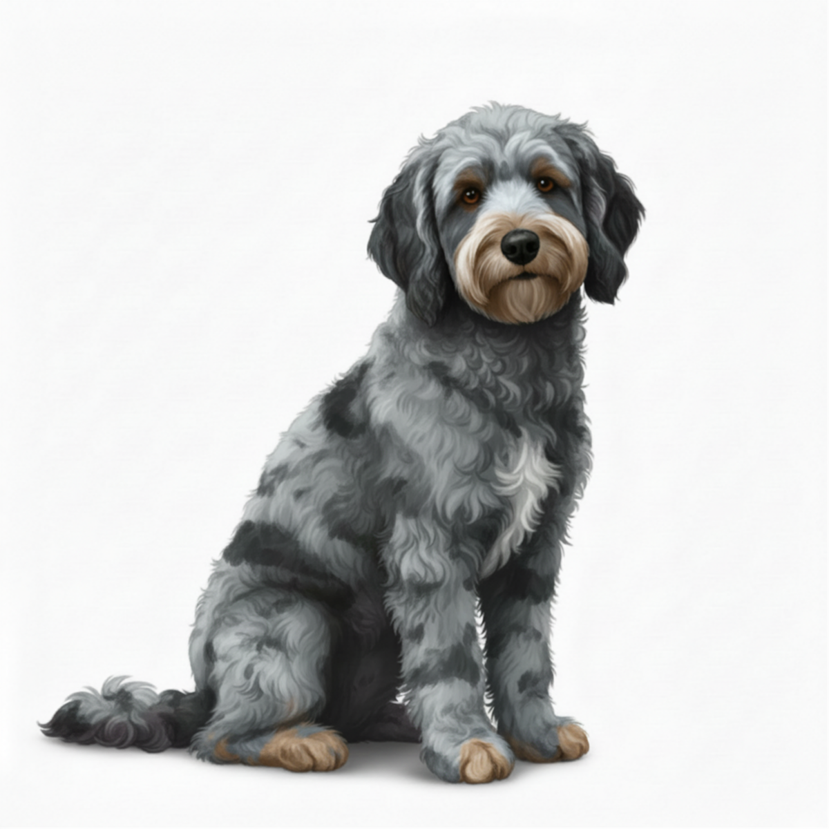 Labrador Doodle Watercolor Style