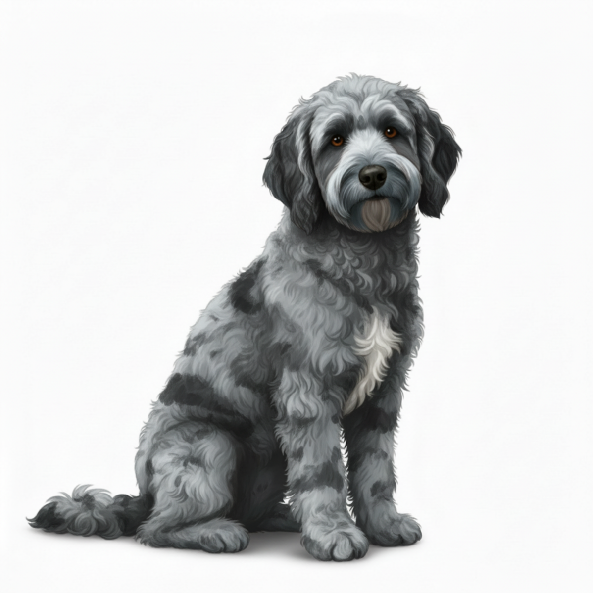 Labrador Doodle Watercolor Style