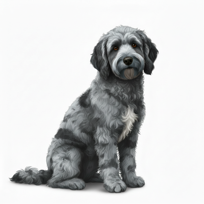 Labrador Doodle Watercolor Style