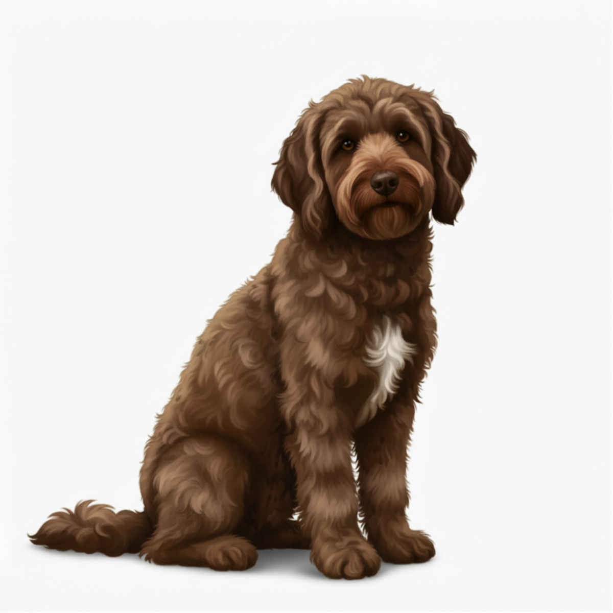 Labrador Doodle Watercolor Style