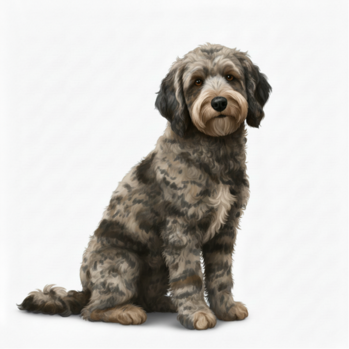 Labrador Doodle Watercolor Style