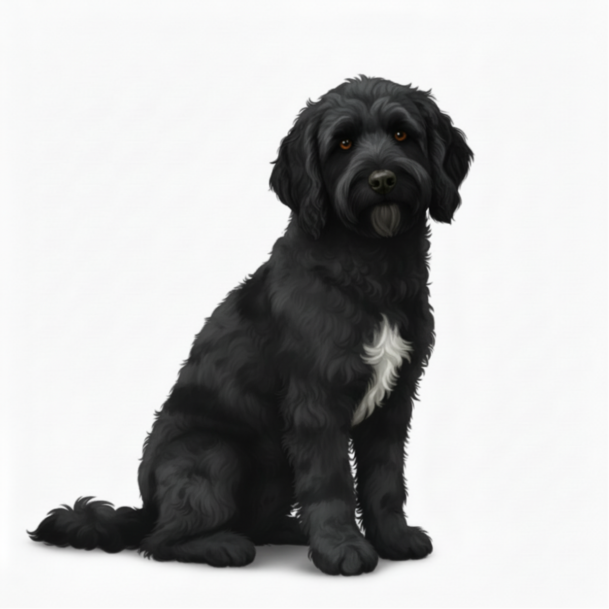 Labrador Doodle Watercolor Style