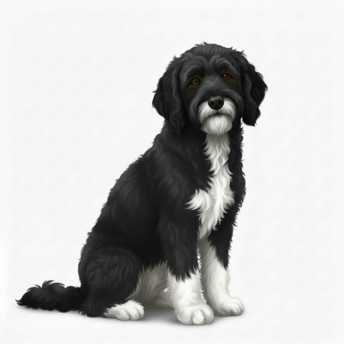 Labrador Doodle Watercolor Style