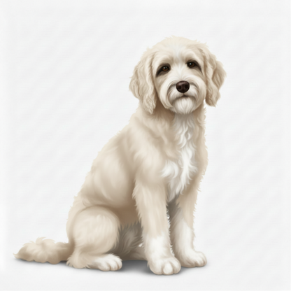 Labrador Doodle Watercolor Style