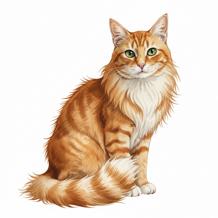 Tabby Cat Watercolor Style Vinyl Stickers - Designs by Mysh