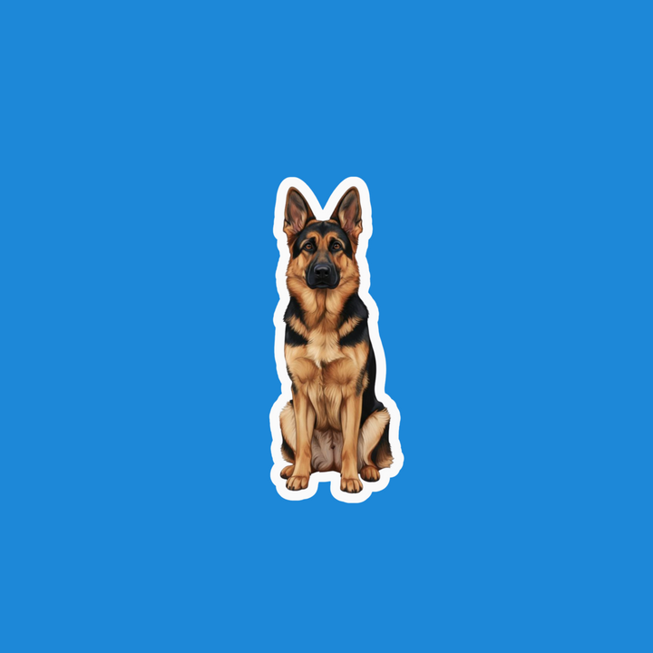 German Shepherd Sable Vinyl Sticker | Watercolor Dog Art | 3” Water-Resistant Vinyl