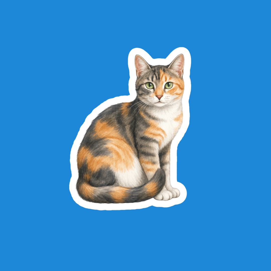 Torbie Calico Cat Watercolor Fridge Magnet – Designs by Mysh