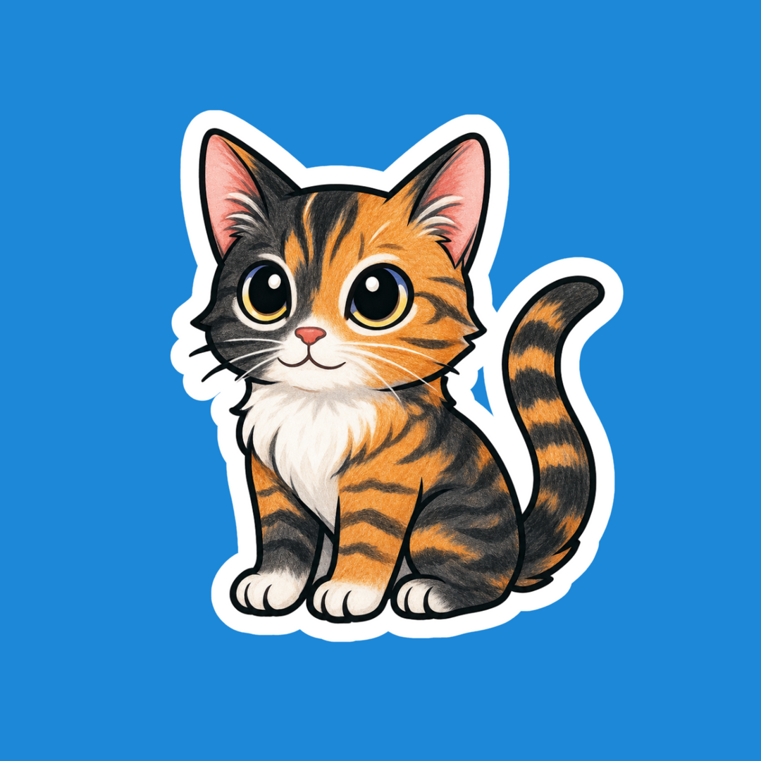 Torbie Calico Cat Kawaii Fridge Magnet – Designs by Mysh