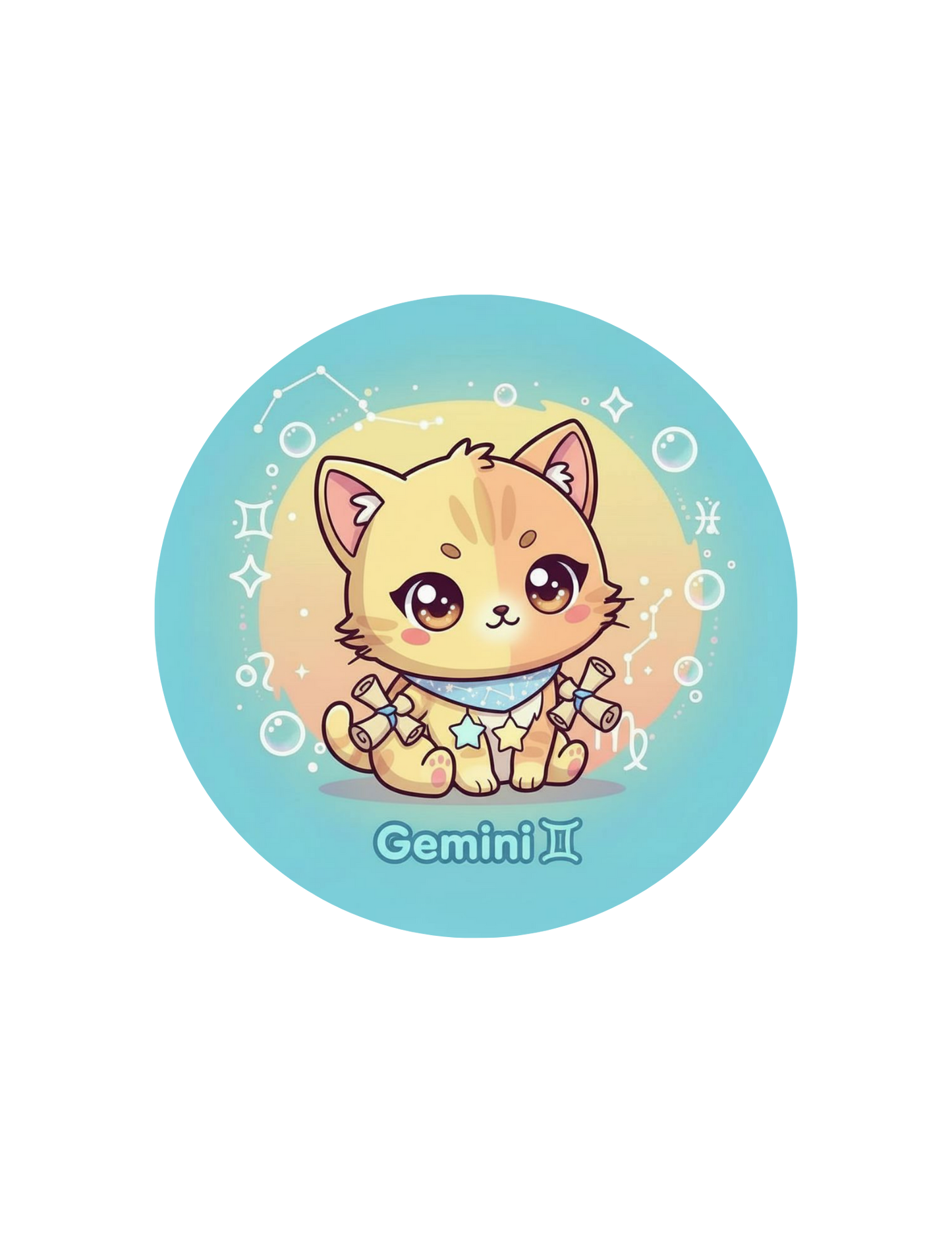 Zodiac Cat Vinyl Stickers – Cute Astrology Cats - Designs by Mysh