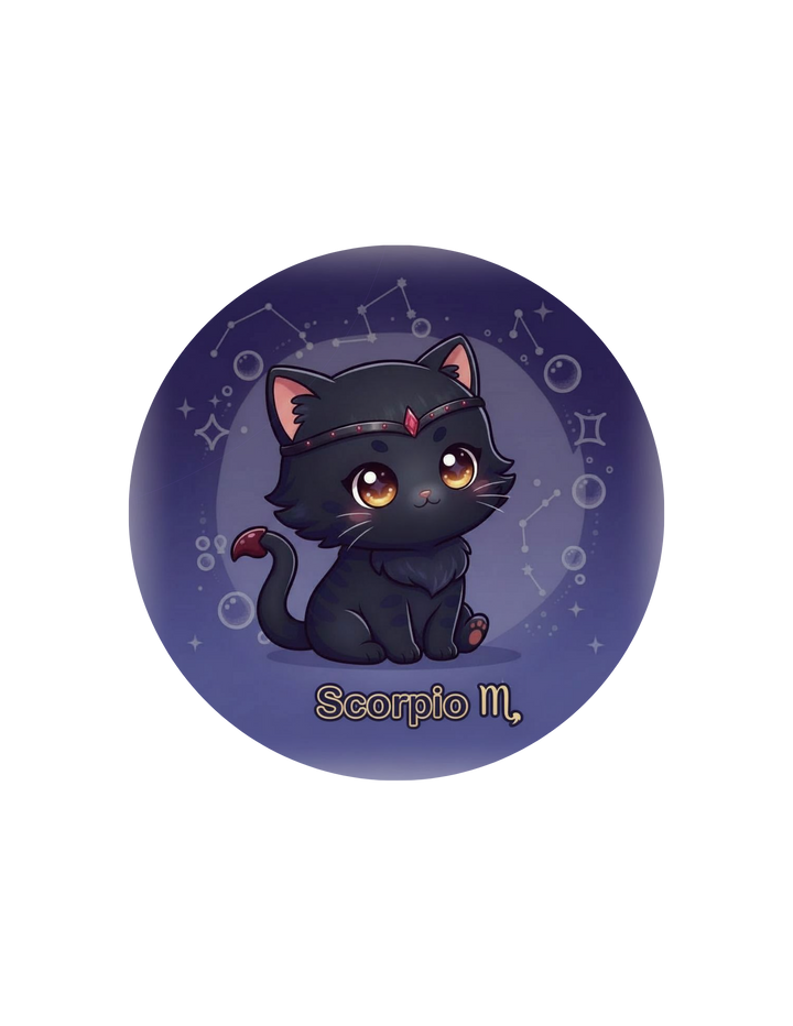 Zodiac Cat Vinyl Stickers – Cute Astrology Cats - Designs by Mysh