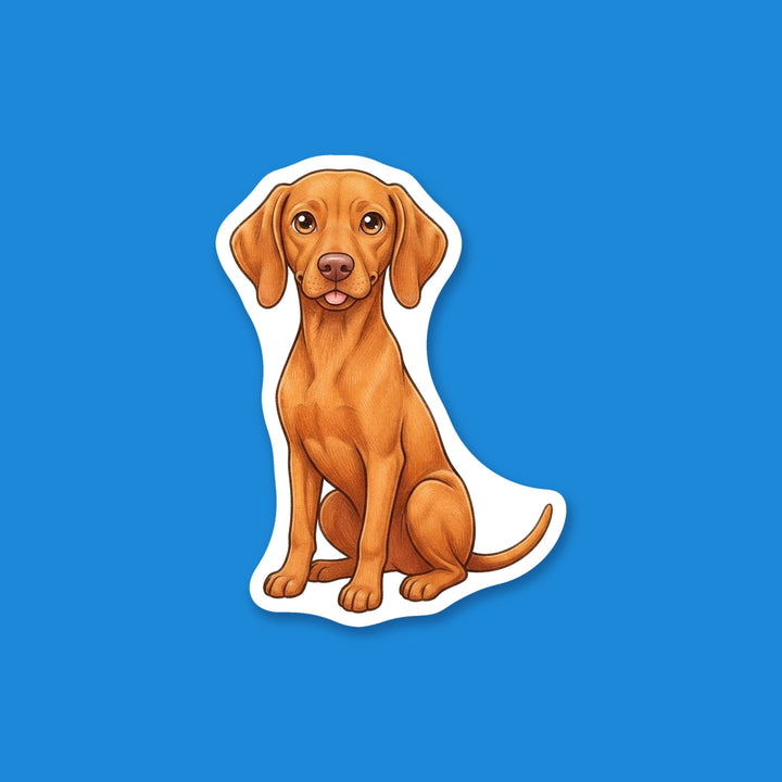 Vizsla Golden Rust kawaii die-cut vinyl sticker