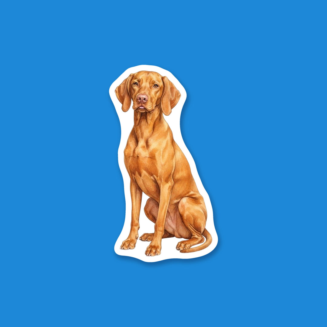 Vizsla Golden Rust watercolor die-cut vinyl sticker