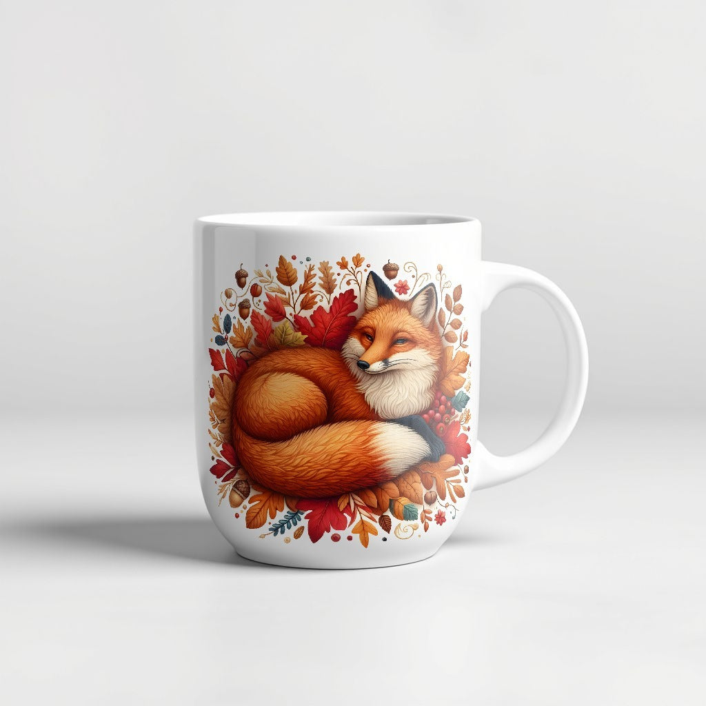Woodland Red Fox 15oz ceramic mug - Designs by Mysh