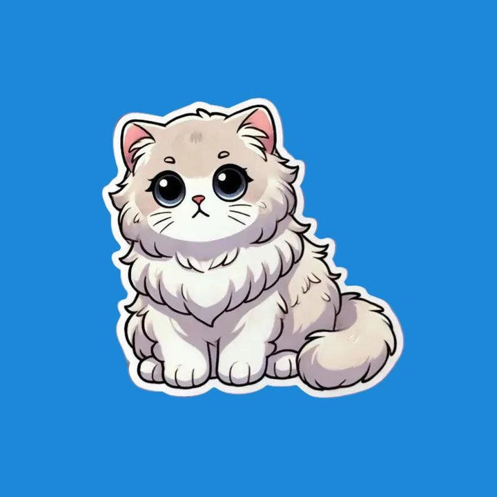 Kawaii-style British Longhair cat flexible fridge magnet