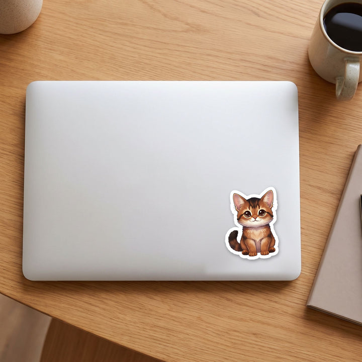 Somali Ruddy kawaii vinyl sticker on a laptop lid – Designs by Mysh
