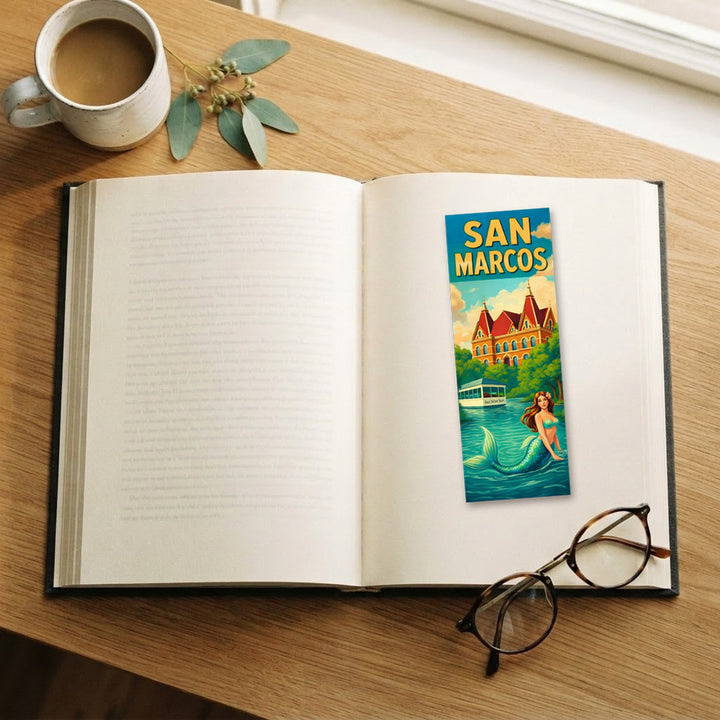 San Marcos traditional bookmark on an open book – Designs by Mysh