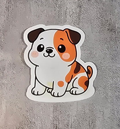 American Bulldog Kawaii Stickers | Cute Dog Vinyl Decal | Water-Resistant Die Cut Sticker | 3 Inch | Laptop, Water Bottle, Journal