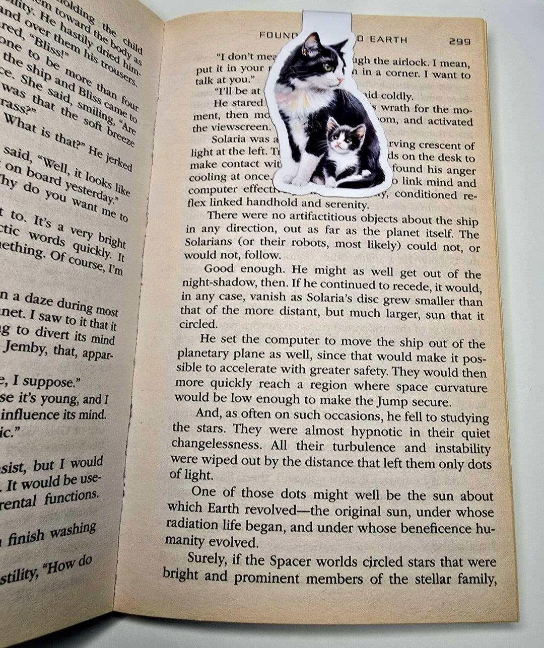 Tuxedo Cat and Kitten Magnetic Bookmark, Cat Mom Page Marker, Handmade Pet Lover Gift, Black & White Cat Bookmark - Designs by Mysh